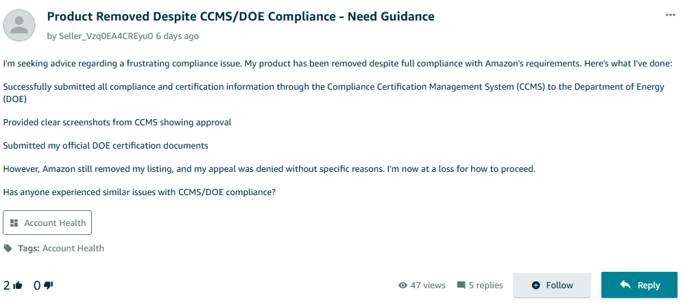 Suppressed or Suspended Listings