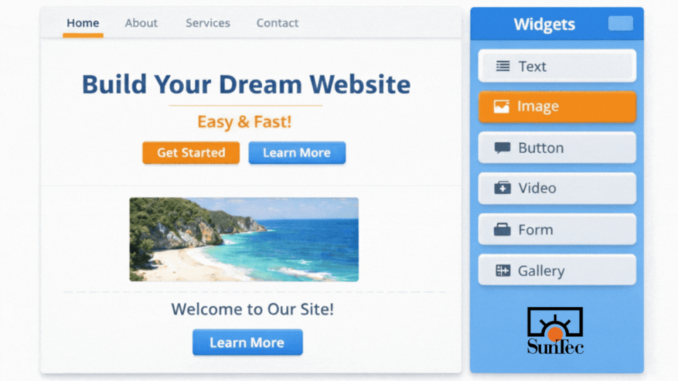 You must have heard the names of Wix, Squarespace, and Shopify website builder that help non-technical users create websites easily with minimal coding knowledge. These tools provide pre-designed templates and drag-and-drop functionality to launch professional-looking websites without a development team.