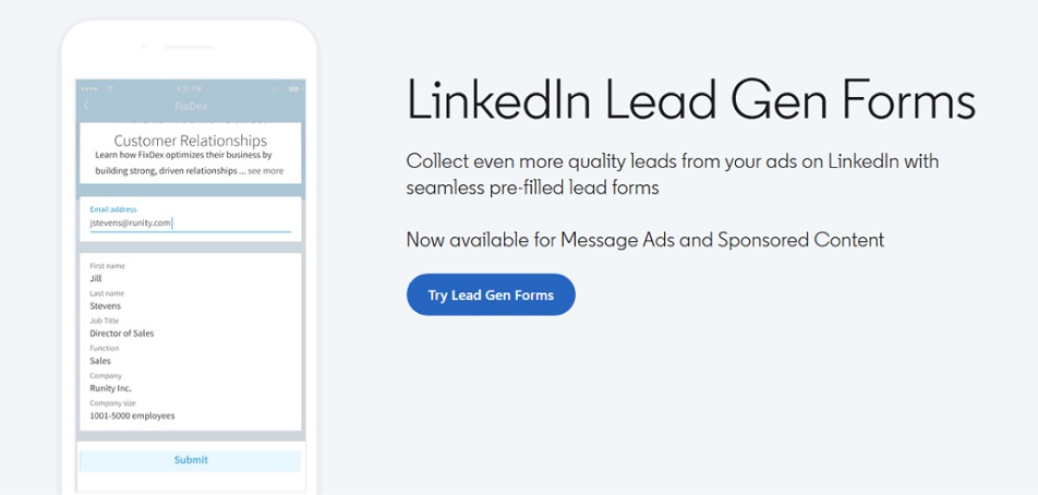 Native Lead Gen Forms Frictionless Conversion