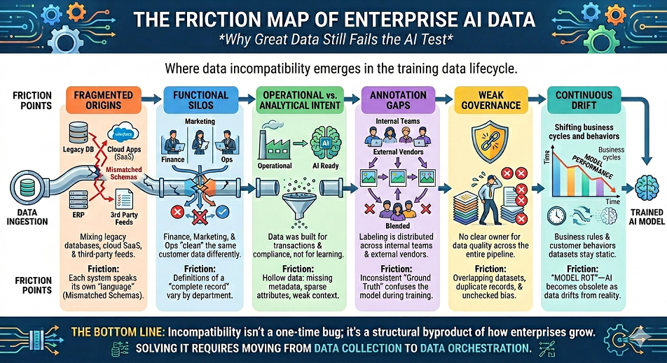 Where AI Data Incompatibility Emerges
