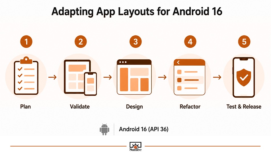 Step-by-step Android 16 tablet layout changes