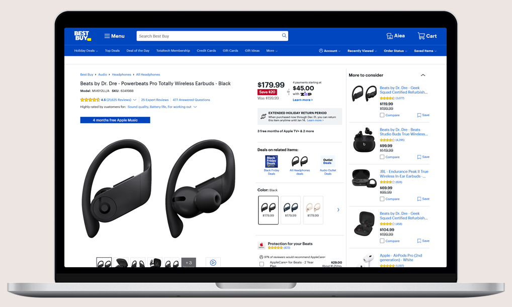 Best Buy Product Listing