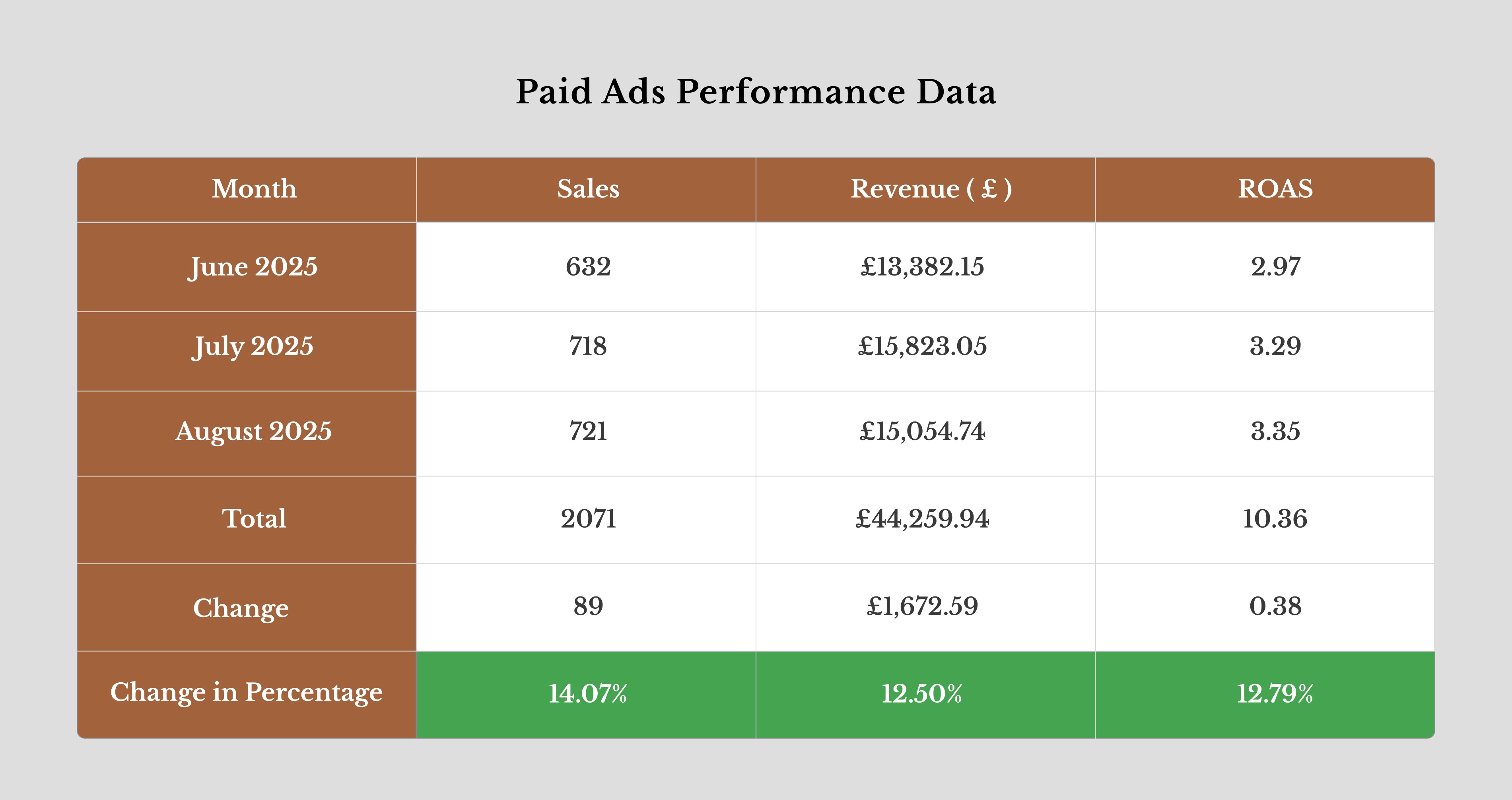 Paid Ads Performance