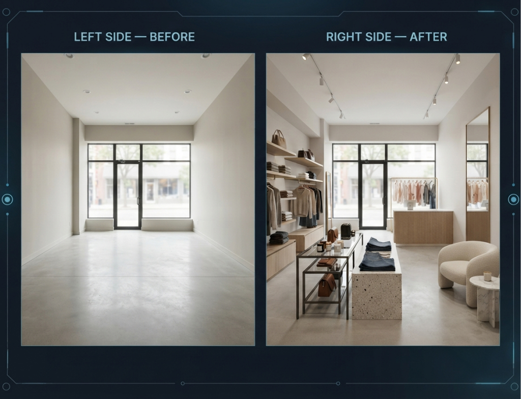 Retail Space Virtual Staging