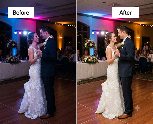 Wedding Reception Photo Editing